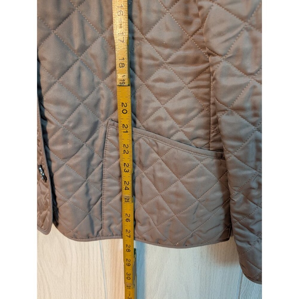 Burberry Brit Quilted Jacket Women’s Nova Check Lined Beige Coat Medium - Picture 10 of 10